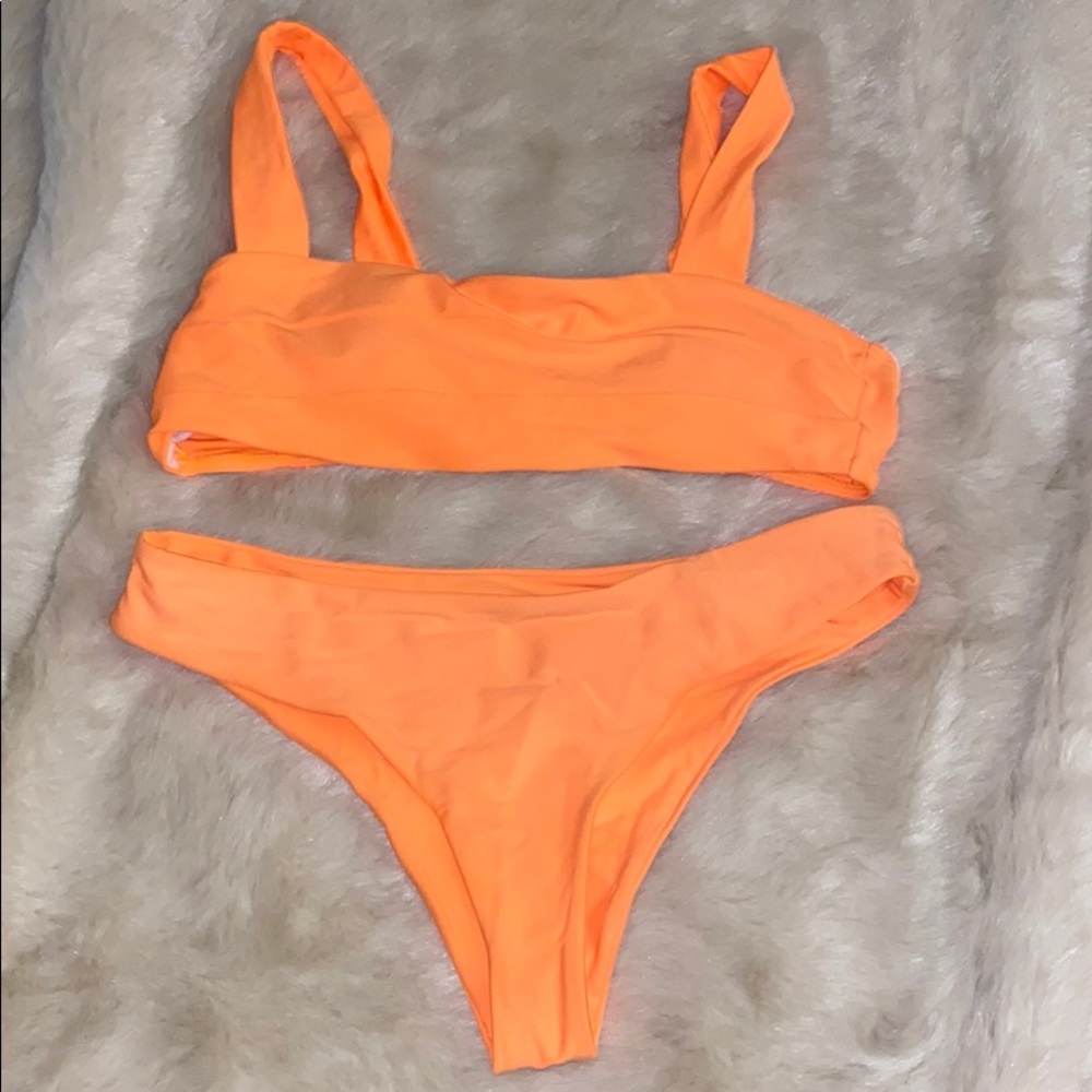 Wide Strapped Bandeau Bikini Set